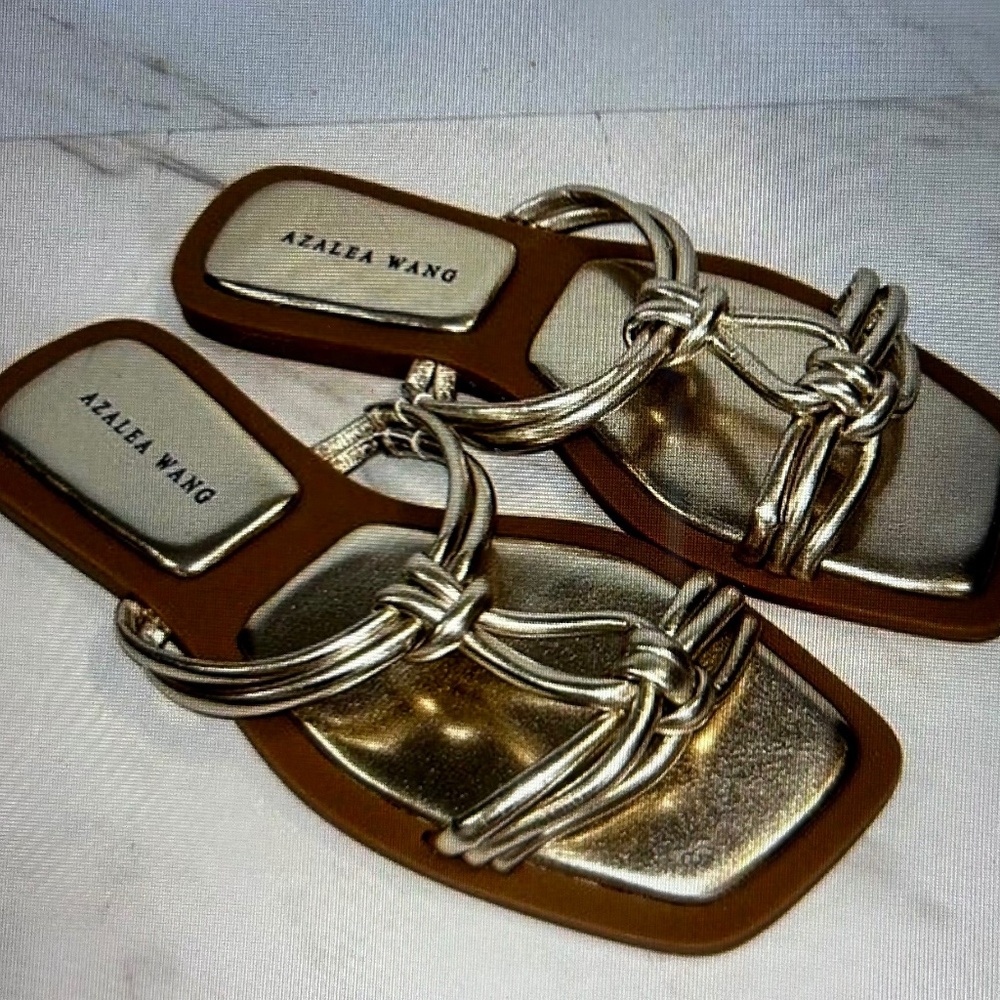 NWT Stetson Gold AzaleaWang Sandals Size 8